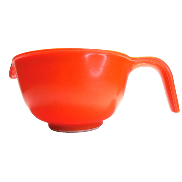 Vintage Rubbermaid 3 Cup Orange Mixing Bowl Handle Spout Non Skid Base - Picture 1 of 6